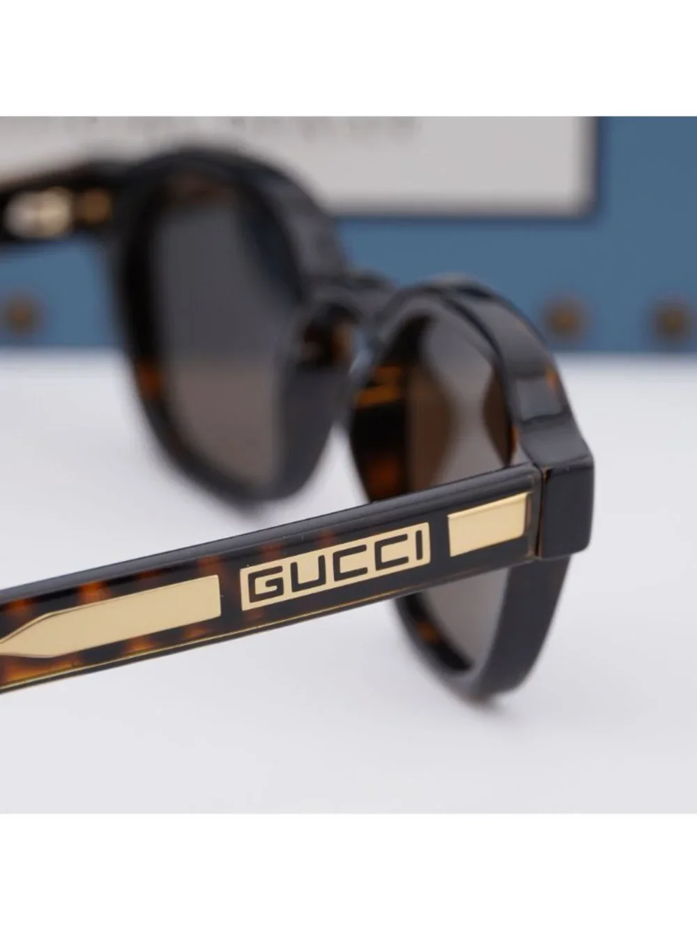 Gucci GG1730S 002 Square Unisex Sunglasses - Havana / Brown